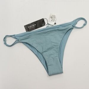 TAVIK Swim Asher Knotted Double Side Straps Bikini Bottom Size Large Sky Blue